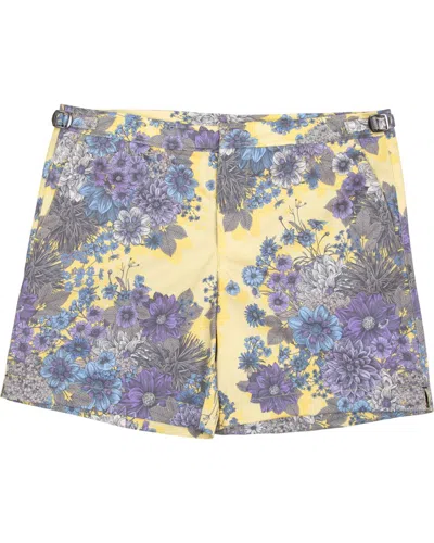 LORDS OF HARLECH MEN'S NEPTUNE DREAM MEADOW TAILORED SWIM SHORT - SUNSHINE