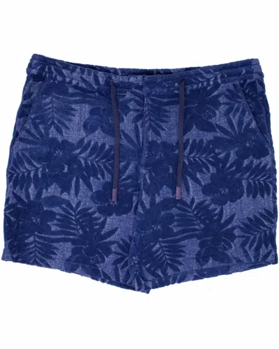LORDS OF HARLECH SAM FARM FLORAL TOWEL SHORT IN NAVY