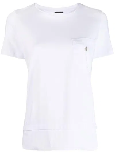 LORENA ANTONIAZZI LOGO-EMBROIDERY COTTON T-SHIRT