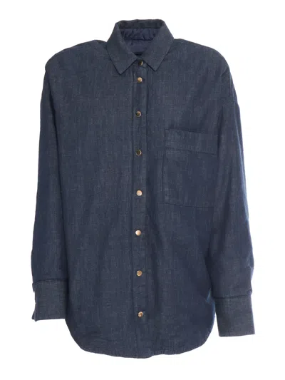 LORENA ANTONIAZZI REVERSIBLE PADDED DENIM SHIRT