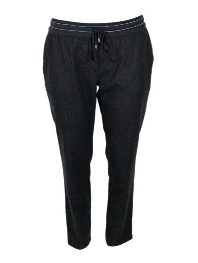 LORENA ANTONIAZZI WOOL BLEND PANTS