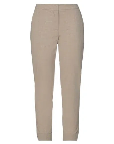 LORENA ANTONIAZZI LORENA ANTONIAZZI WOMAN PANTS SAND SIZE 2 VIRGIN WOOL, ELASTANE, POLYESTER, COTTON