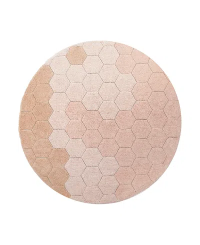 LORENA CANALS PLANET B WASHABLE ROUND HONEYCOMB ROUND AREA RUG, 4'7 X 4'7
