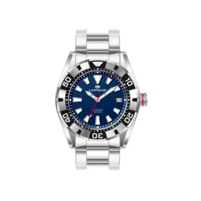 LORENZ AUTOMATIC MENS WRISTWATCH LORENZ 26170BB STAINLESS STEEL BLUE SUB 100MT