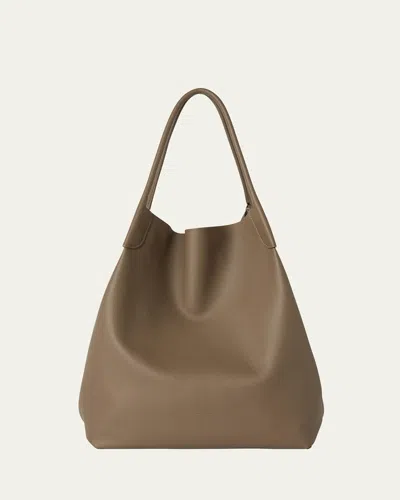 LORO PIANA BALE LEATHER HOBO BAG