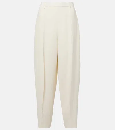 LORO PIANA BOB LINEN CRÊPE TAPERED PANTS