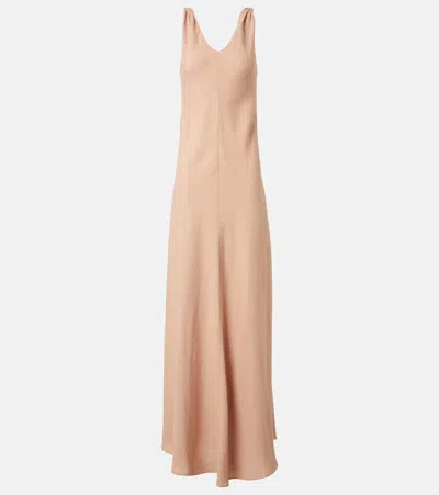LORO PIANA CALLIE LINEN CRÊPE MAXI DRESS