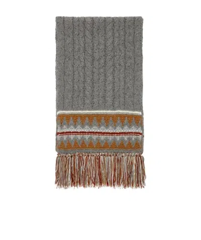 LORO PIANA CASHMERE GEOMETRIC JACQUARD SCARF