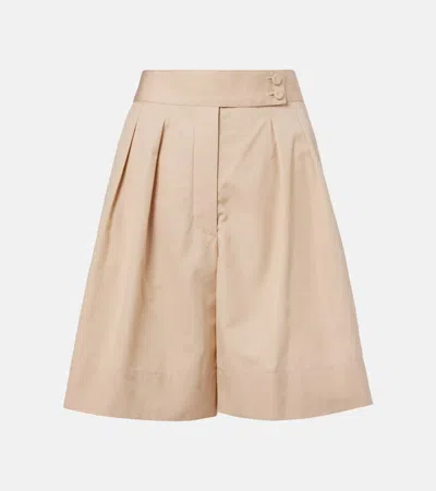 LORO PIANA DORIN COTTON SATIN BERMUDA SHORTS