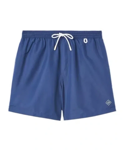 LORO PIANA ELASTIC WAIST-EDGE BEACH SHORTS