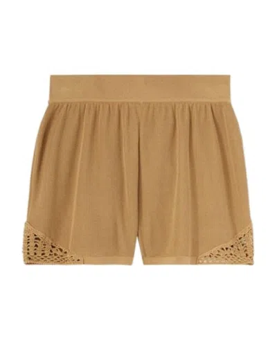 LORO PIANA ELASTIC WAIST-EDGE SHORTS