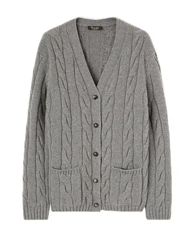 LORO PIANA NAPIER LONG-SLEEVED CASHMERE KNITTED CARDIGAN