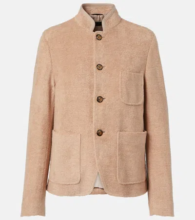 LORO PIANA SPAGNA MINI LINEN AND COTTON TERRY JACKET