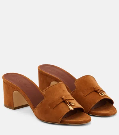 LORO PIANA SUMMER CHARMS SUEDE MULES