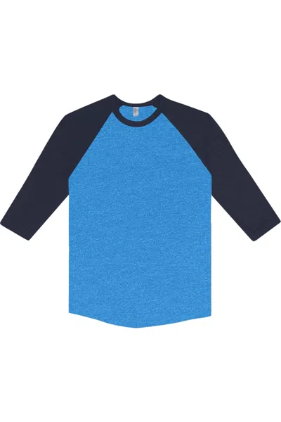 LOS ANGELES APPAREL USA-MADE THREE QUARTER SLEEVE RAGLAN BASEBALL T-SHIRT