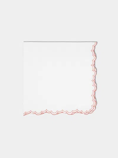 LOS ENCAJEROS ESCAMAS EMBROIDERED LINEN NAPKINS (SET OF 4)