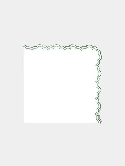 LOS ENCAJEROS ESCAMAS EMBROIDERED LINEN NAPKINS (SET OF 4)