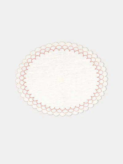 LOS ENCAJEROS ESCAMAS EMBROIDERED LINEN PLACEMATS (SET OF 4)