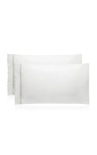 LOS ENCAJEROS EUROPA SATIN SET-OF-TWO STANDARD PILLOWCASES