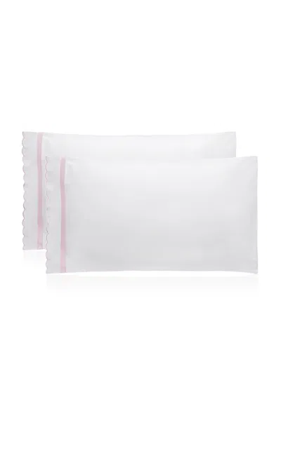 LOS ENCAJEROS EUROPA SATIN SET-OF-TWO STANDARD PILLOWCASES