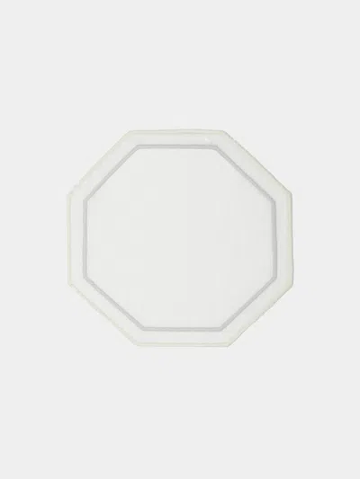 LOS ENCAJEROS OCTO EMBROIDERED LINEN COASTERS (SET OF 6)