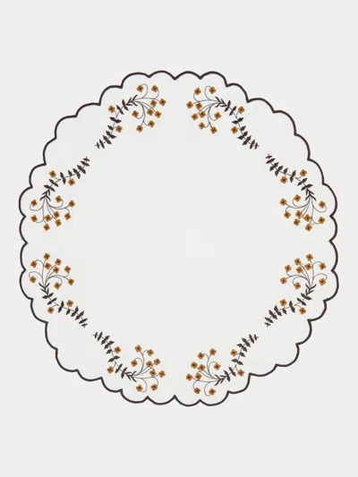 LOS ENCAJEROS SPRING EMBROIDERED LINEN PLACEMATS (SET OF 4)