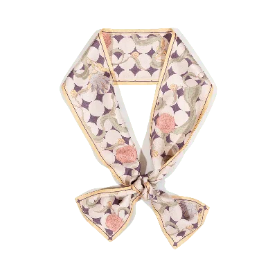 LOST PATTERN NYC WOMEN'S DREAM SILK TWILL NECK BOW - YELLOW