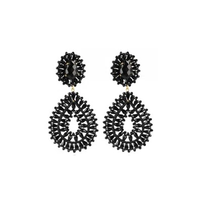 LOTT. GIOIELLI WOMEN'S BLACK EARRINGS APOLLO DOUBLE DROP