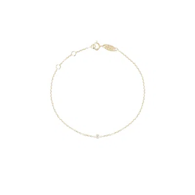 LOTT. GIOIELLI WOMEN'S GOLD SYMBOL ONE DIAMOND BRACELET