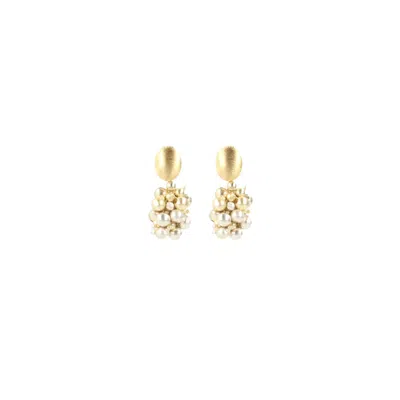 LOTT. GIOIELLI WOMEN'S SILVER / GOLD EARRINGS AMY IRREGULAR DOUBLE STONES CONE S MIX SILVER GOLD