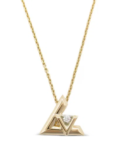 LOUIS VUITTON 2002 18K ROSE GOLD LV VOLT ONE DIAMOND NECKLACE