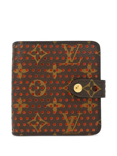 LOUIS VUITTON 2006 MONOGRAM-PERFORATED COMPACT WALLET