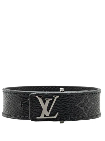 LOUIS VUITTON 2021-PRESENT MONOGRAM ECLIPSE LV SLIM BRACELET COSTUME BRACELET