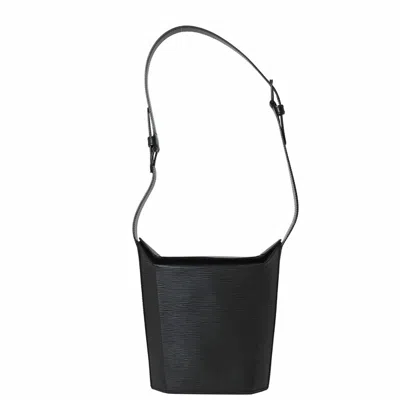 LOUIS VUITTON LOUIS VUITTON BLACK EPI LEATHER HANDBAG SHOULDER BAG (PRE-OWNED)