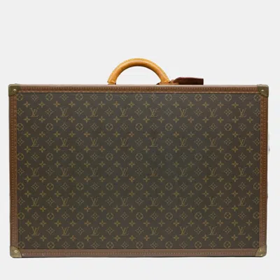LOUIS VUITTON BROWN MONOGRAM CANVAS ALZER 70 ATTACHE CASE TRUNK BAG