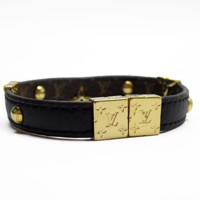 LOUIS VUITTON CANVAS LEATHER METAL CHARM BRACELET (PRE-OWNED)