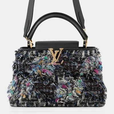 LOUIS VUITTON CAPUCINES NOIR TWEED SIZE MM