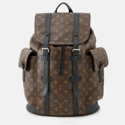 LOUIS VUITTON CHRISTOPHER NOIR MONOGRAM MACASSAR CANVAS SIZE MM