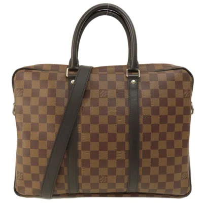 LOUIS VUITTON DAMIER CANVAS EBENE DAMIER CANVAS HANDBAG (PRE-OWNED)