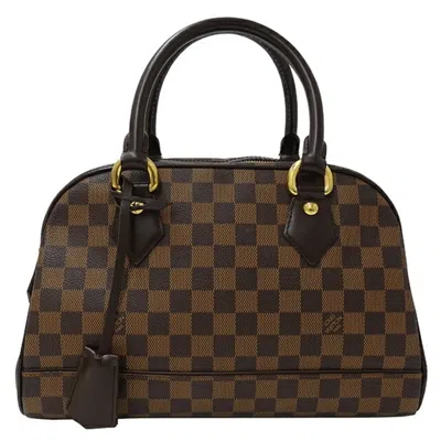 LOUIS VUITTON DAMIER CANVAS EBENE DAMIER CANVAS HANDBAG (PRE-OWNED)