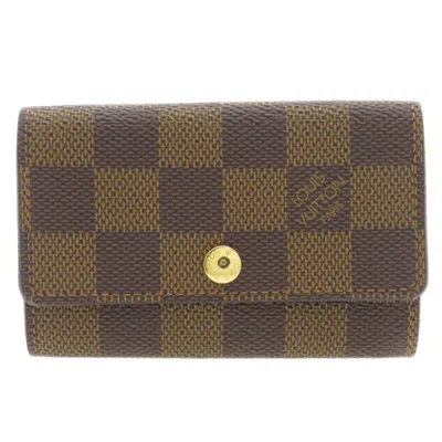 LOUIS VUITTON DAMIER DAMIER CANVAS EBENE DAMIER CANVAS KEYCASE (PRE-OWNED)