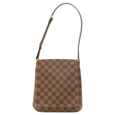 LOUIS VUITTON DAMIER DAMIER CANVAS EBENE DAMIER CANVAS SHOULDER BAG (PRE-OWNED)