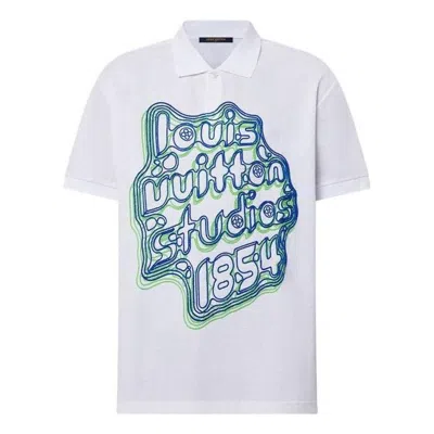 LOUIS VUITTON LOUIS VUITTON Embroidered Cotton Pique Polo Shirt 'White'