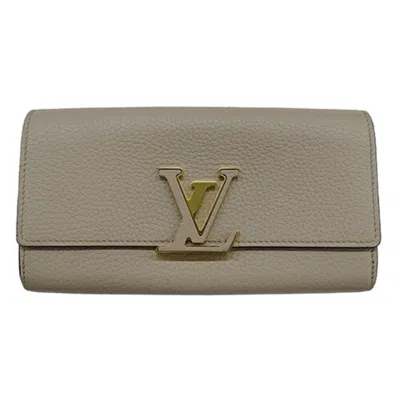 LOUIS VUITTON LEATHER LONG WALLET (BI-FOLD) (PRE-OWNED)