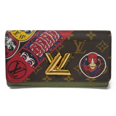 LOUIS VUITTON MARRON MONOGRAM NOIR MONOGRAM EPI LEATHER LONG WALLET (BI-FOLD) (PRE-OWNED)