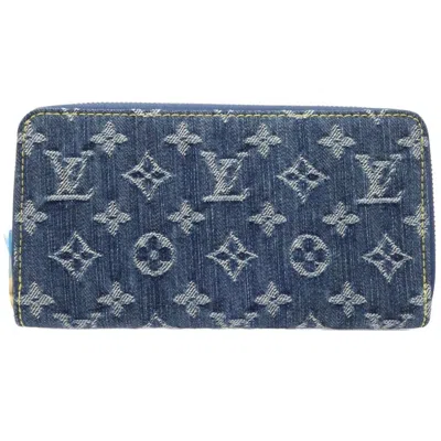 LOUIS VUITTON MONOGRAM BLUE BLUE MONOGRAM MONOGRAM BLUE LONG BILL WALLET (BI-FOLD) (PRE-OWNED)