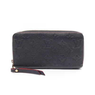 LOUIS VUITTON MONOGRAM EMPREINTE NAVY COLOR MONOGRAM EMPREINTE LONG WALLET (BI-FOLD) (PRE-OWNED)