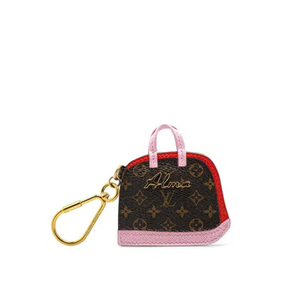 LOUIS VUITTON MONOGRAM PINK LEATHER KEYRING (PRE-OWNED)