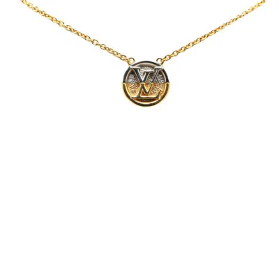 LOUIS VUITTON MONOGRAM PLATING METAL NECKLACE (PRE-OWNED)