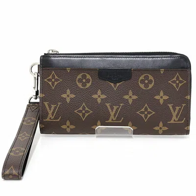 LOUIS VUITTON MONOGRAM TAIGA LEATHER LONG WALLET (BI-FOLD) (PRE-OWNED)